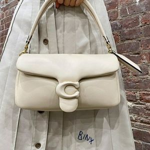 💕Coach PILLOW Tabby 26 Nappa Leather Brass/Ivory